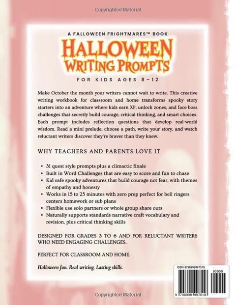 Halloween Writing Prompts for Kids (Ages 8–12)