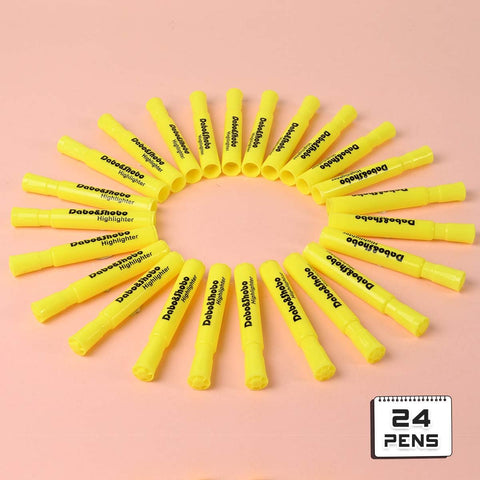 Dabo&Shobo Yellow Highlighters (24-Pack)