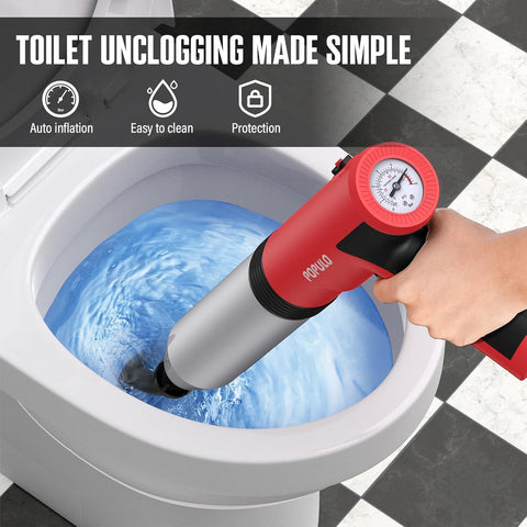 POPULO Electric Toilet Plunger, Air Powered Toilet Clog Remover