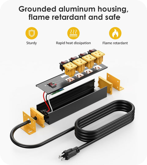 CCCEI Heavy Duty Surge Protector Power Strip