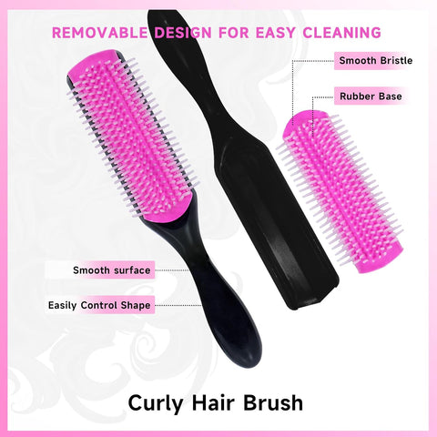 11-Piece Hair Brush Set with Detangling Brush and Hair Spray Bottle
