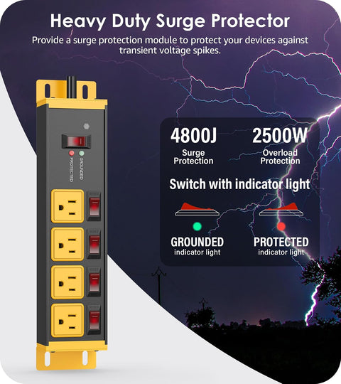 CCCEI Heavy Duty Surge Protector Power Strip
