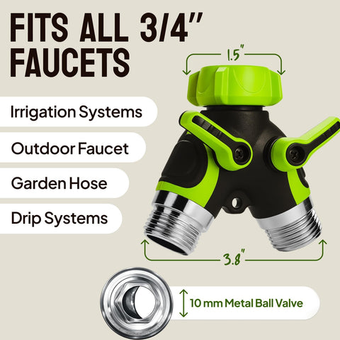 2 Way Hose Splitter Heavy Duty