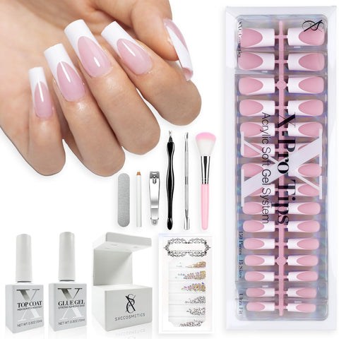 SXC Cosmetics French Tip Press On Nails
