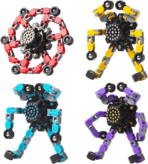 Transformable Fidget Spinner Toys (4-Pack)