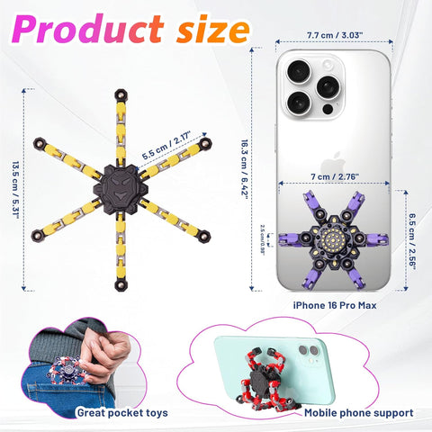Transformable Fidget Spinner Toys (4-Pack)