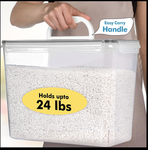Shazo 2 PC (11L | 372 oz) Flour Sugar Storage Containers with Easy Carry Handle