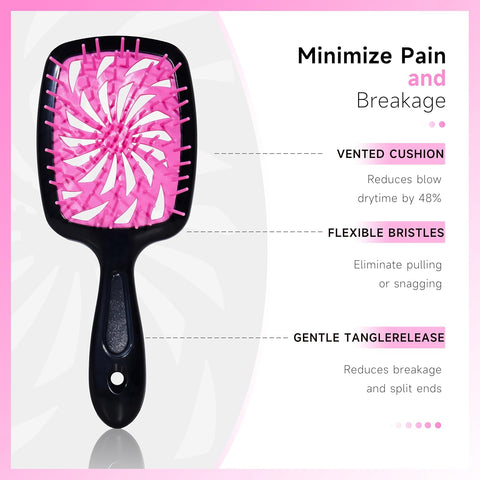 11-Piece Hair Brush Set with Detangling Brush and Hair Spray Bottle