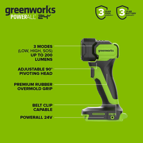 GREENWORKS 24V Combo (1/2” Drill + 1/4” Impact Driver + 6.5” Circular Saw