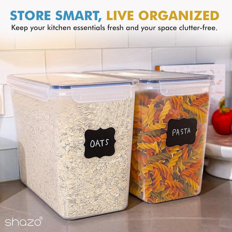 Shazo 2 PC (11L | 372 oz) Flour Sugar Storage Containers with Easy Carry Handle