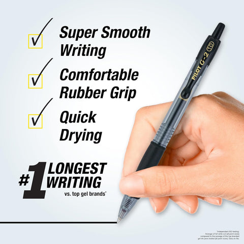 PILOT G2 Gel Pens – Black Ink (Tub of 48)