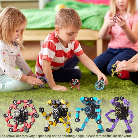 Transformable Fidget Spinner Toys (4-Pack)
