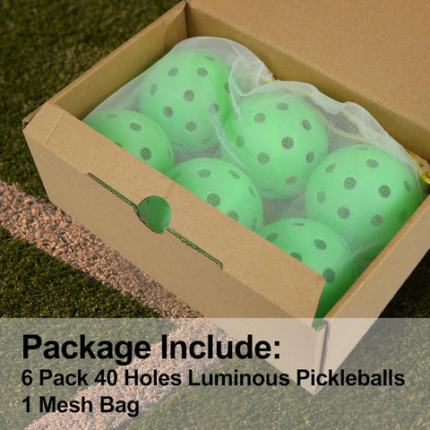 Glow in the Dark Pickleball Balls (6-Pack)