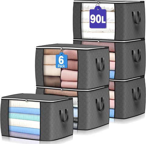 Budding Joy 90L Large Storage Bags, Clothes Storage Bins Foldable
