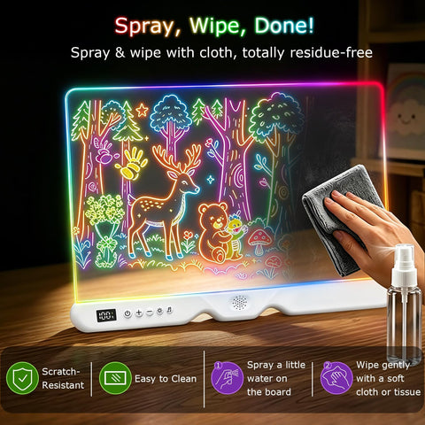 Musical LED Drawing Board for Kids (16-Inch)